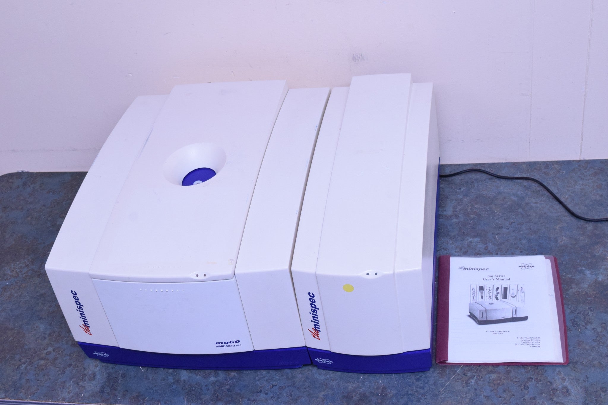 BRUKER THE MINISPEC MQ60 NMR ANALYZER NUCLEAR MAGNETIC RESONANCE ND1929