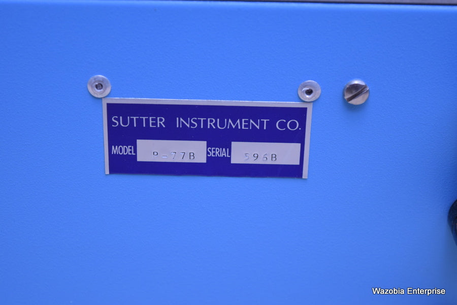 SUTTER INSTRUMENT MODEL P-77 P-77B BROWN FLAMMING MICROPIPETTE PULLER