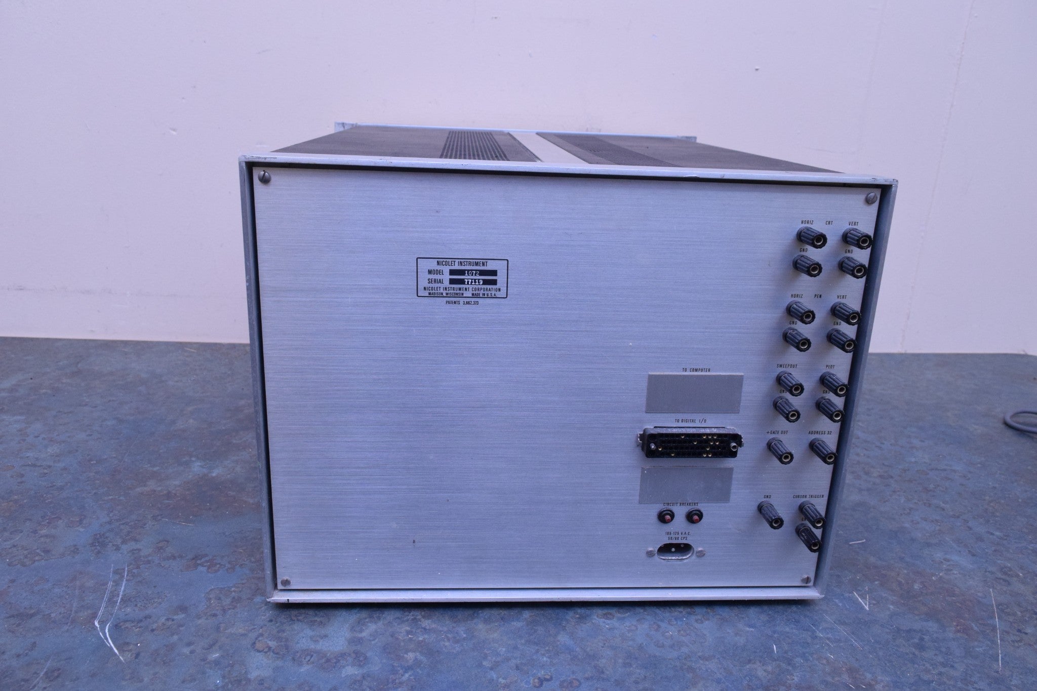 NICOLET INSTRUMENT MODEL 1072 INSTRUMENT COMPUTER SW-71 B WIDE RANGE SWEEP CONTR