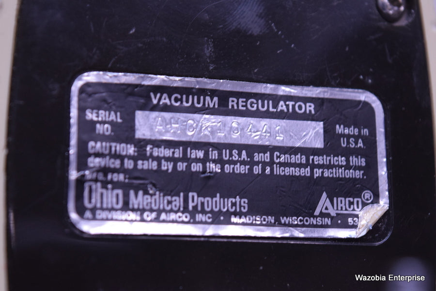OHIO VACUUM REGULATOR