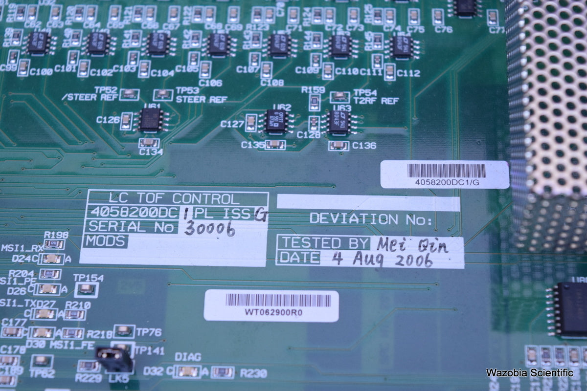 WATERS MICROMASS LC TOF CONTROL BOARD 4058001DC1-S TU1/C-08-B
