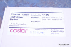 LOT OF 2 COSTAR CLUSTER TUBES 1.2 ML POLYPROPYLENE 4410  96 TUBES/RACK 10 RACKS/