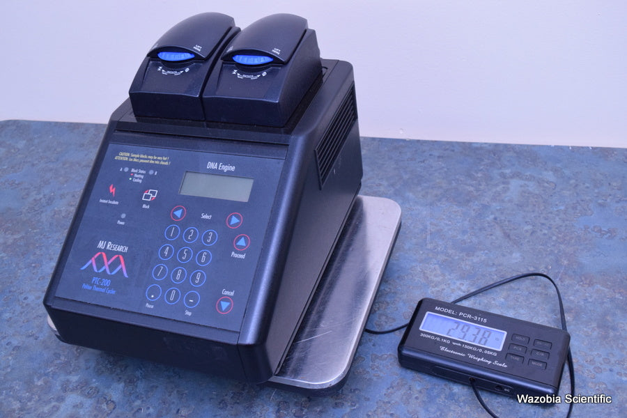 MJ RESEARCH PTC-200 PCR THERMAL CYCLER DNA ENGINE WITH DUAL APLHA UNIT BLOCKS