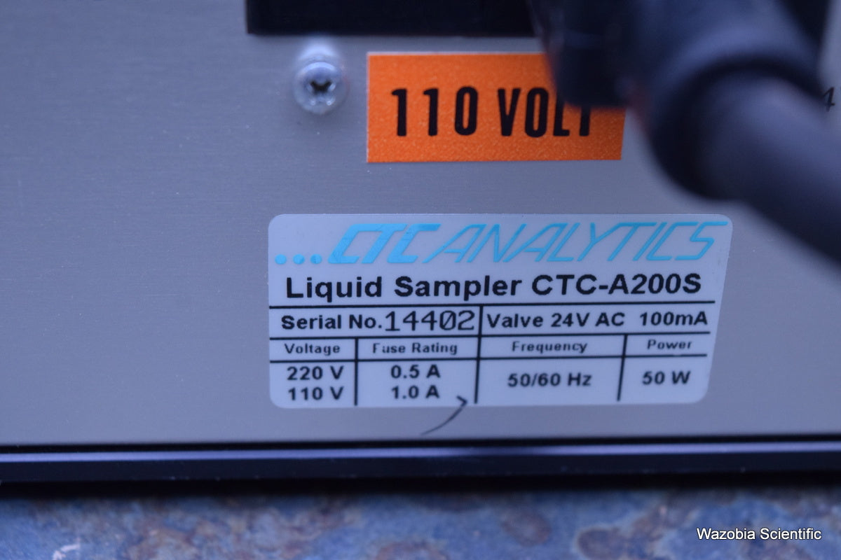 CTC ANALYTICS LIQUID SAMPLER CTC-A200S FINNIGAN MAT