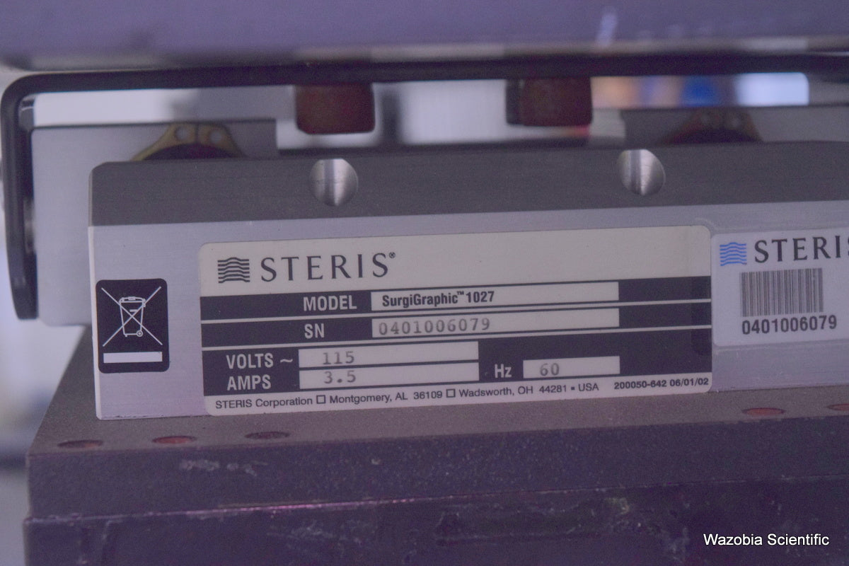 STERIS SURGIGRAPHIC 1027 IMAGE GUIDED SURGICAL TABLE