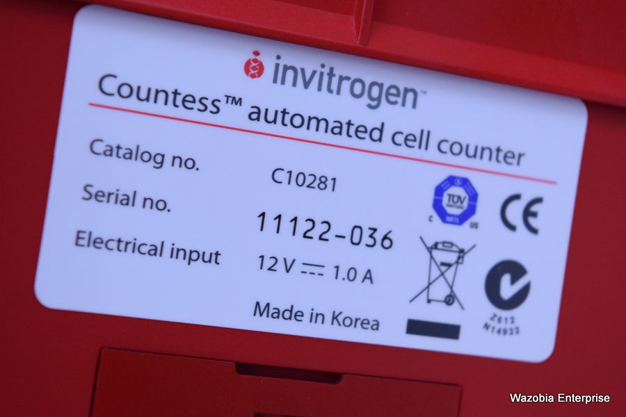 INVITROGEN COUNTESS AUTOMATED CELL COUNTER C10281