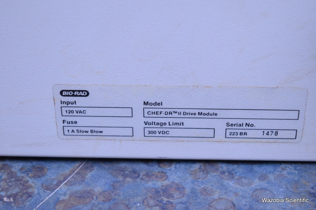 BIO-RAD CHEF-DR II ELECTROPHORESIS DRIVE MODULE AND VARIABLE SPEED PUMP