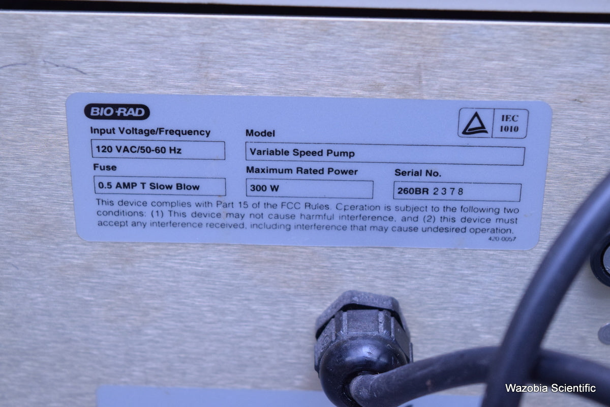 BIO-RAD CHEF-DR II ELECTROPHORESIS DRIVE MODULE AND VARIABLE SPEED PUMP