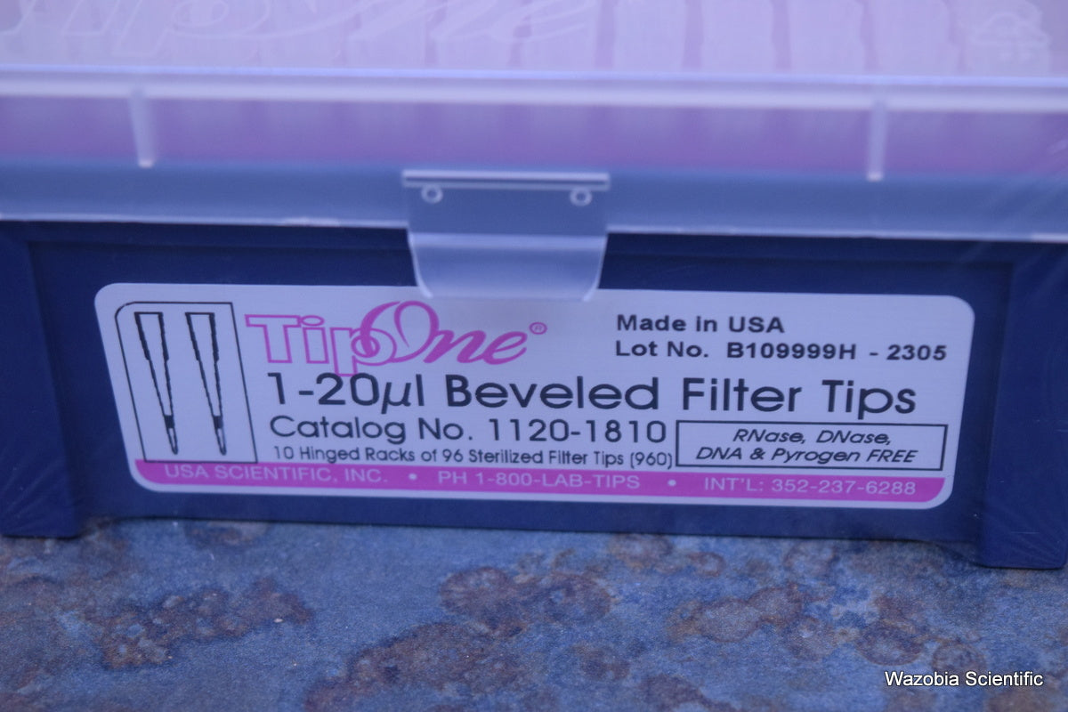 USA SCIENTIFIC TIP ONE 1-20 UL BEVELED FILTER TIPS 1120-1810