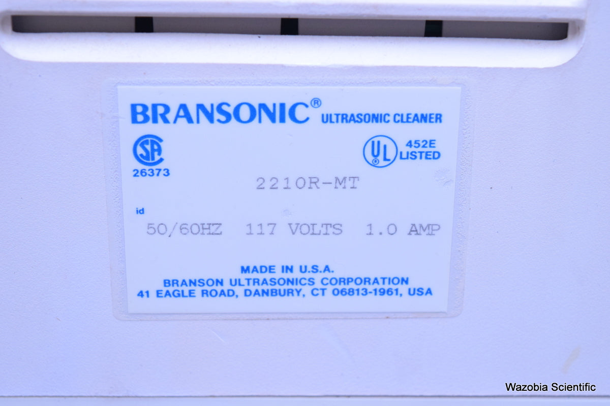 BRANSON 2210 BRANSONIC ULTRASONIC CLEANER 2210 R-MT