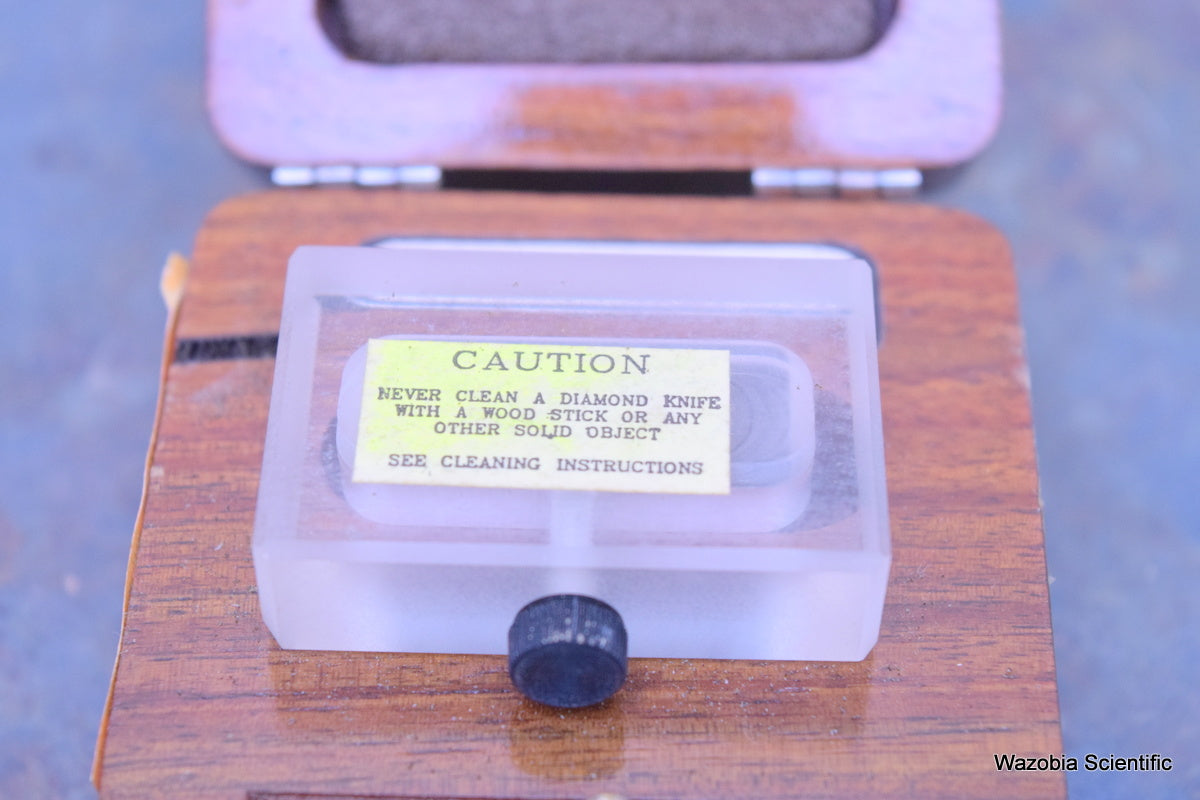 MS MICRO ENGINEERING POLYSCIENCES DIAMOND KNIFE 8453-5-0 FOR MICROTOME