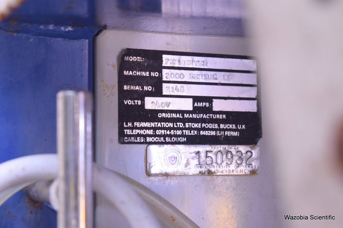 LH FERMENTATION 2000 SERIES II SYSTEM C-2037-85 WSR/INSTT FERMENTOR