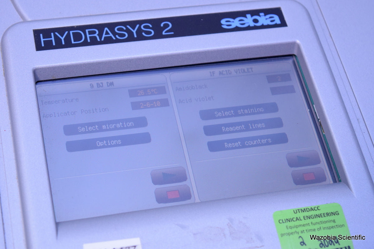 SEBIA HYDRASYS 2 ELECTROPHORESIS SYSTEM