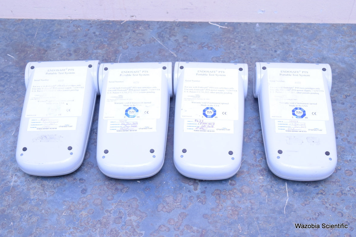 4 CHARLES RIVER LABORATORIES ENDOSAFE PTS PORTABLE TEST SYSTEM READER ENDOTOXIN