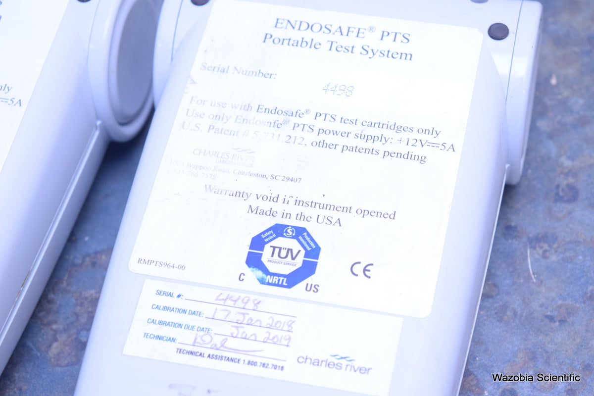 4 CHARLES RIVER LABORATORIES ENDOSAFE PTS PORTABLE TEST SYSTEM READER ENDOTOXIN