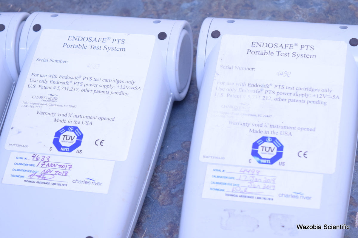 4 CHARLES RIVER LABORATORIES ENDOSAFE PTS PORTABLE TEST SYSTEM READER ENDOTOXIN
