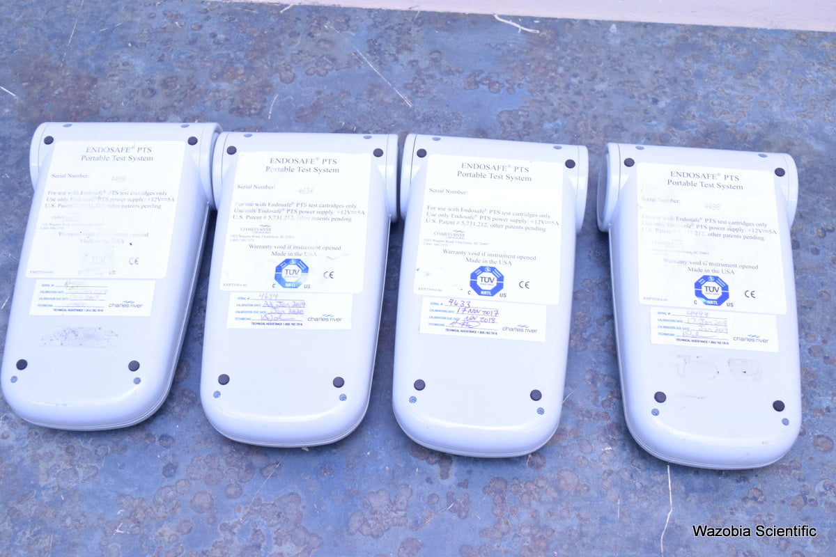 4 CHARLES RIVER LABORATORIES ENDOSAFE PTS PORTABLE TEST SYSTEM READER ENDOTOXIN