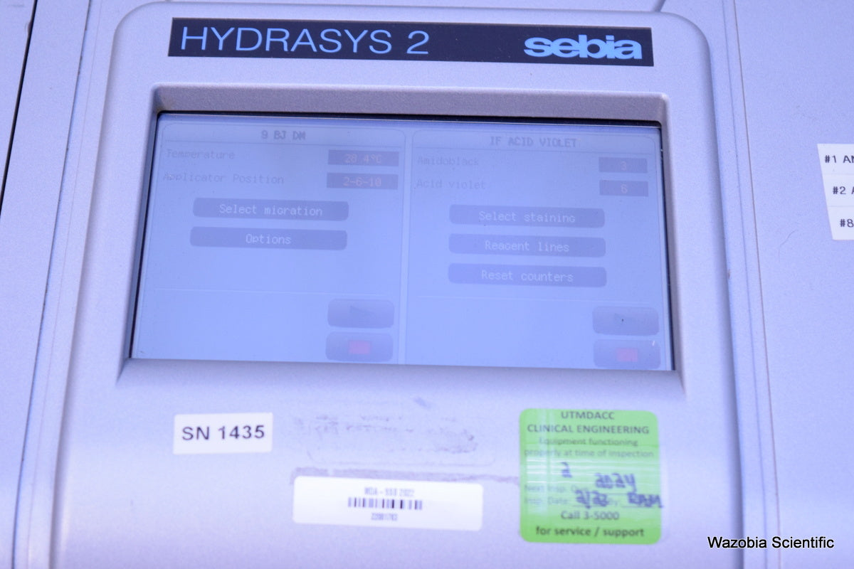 SEBIA HYDRASYS 2 ELECTROPHORESIS SYSTEM