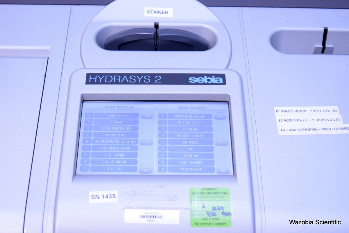 SEBIA HYDRASYS 2 ELECTROPHORESIS SYSTEM