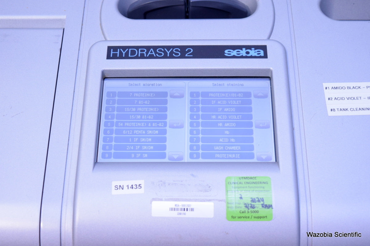 SEBIA HYDRASYS 2 ELECTROPHORESIS SYSTEM