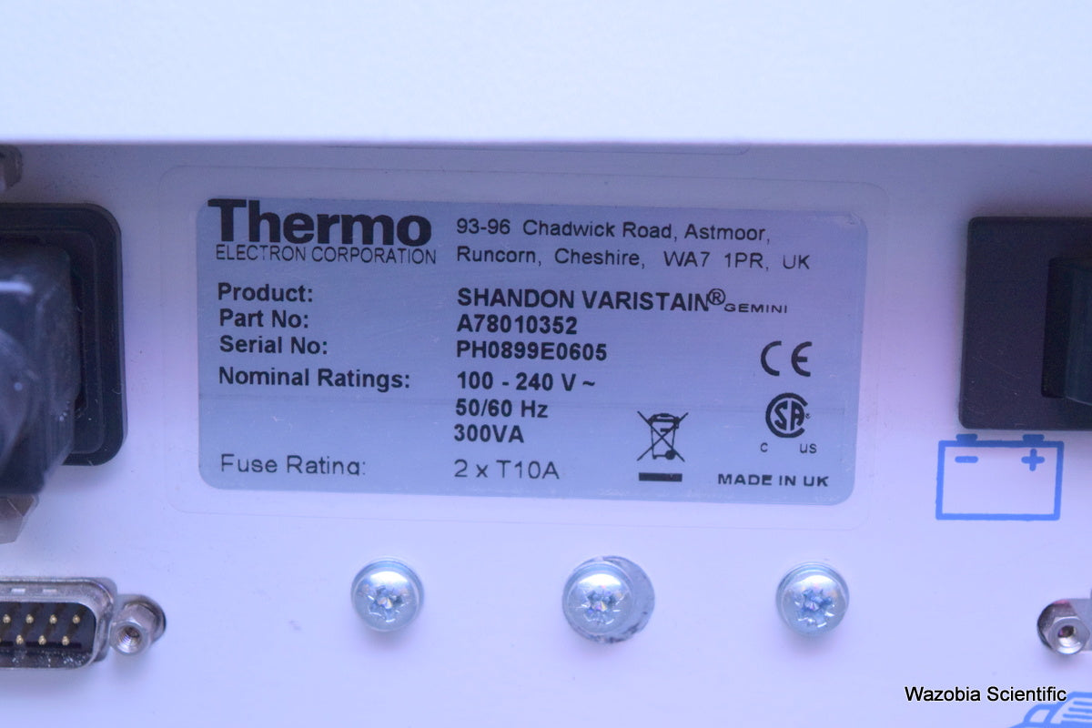 THERMO SCIENTIFIC SHANDON VARISTAIN A78010352 FOR GEMINI STAINER A78000121