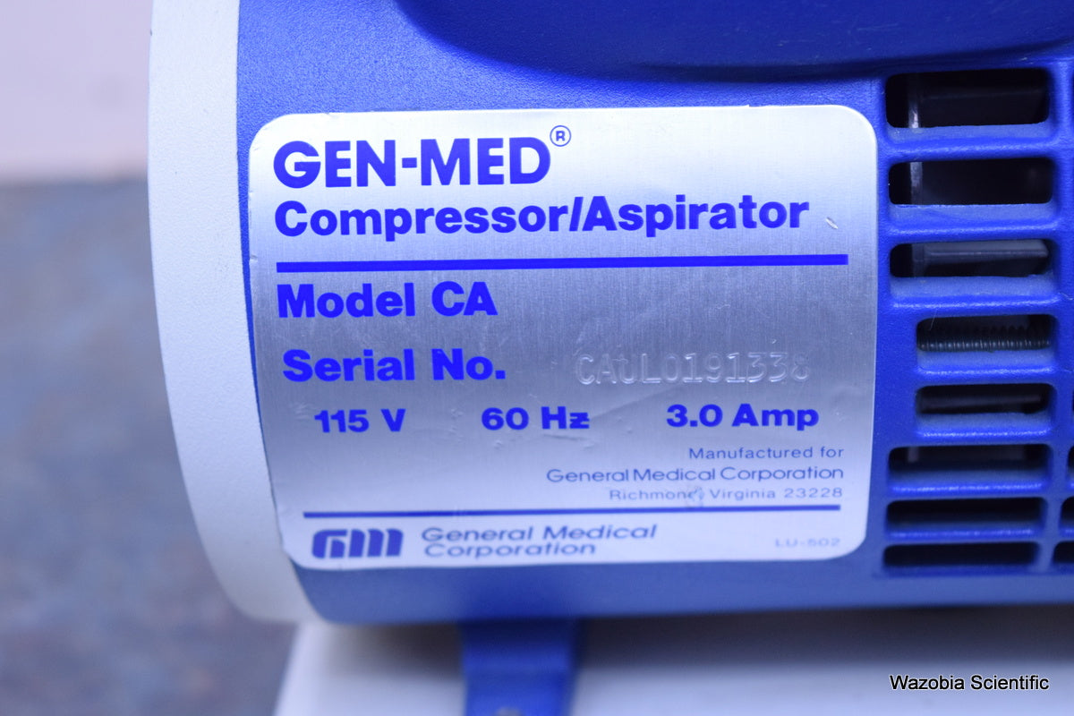 GEN-MED COMPRESSOR ASPIRATOR MODEL CA ASPIRATION VACUUM PUMP