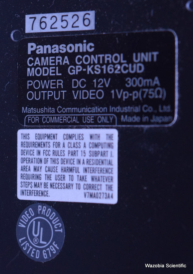 PANASONIC CAMERA CONTROL UNIT DC POWER SUPPLY GP-KS162 GP-KS162CUD