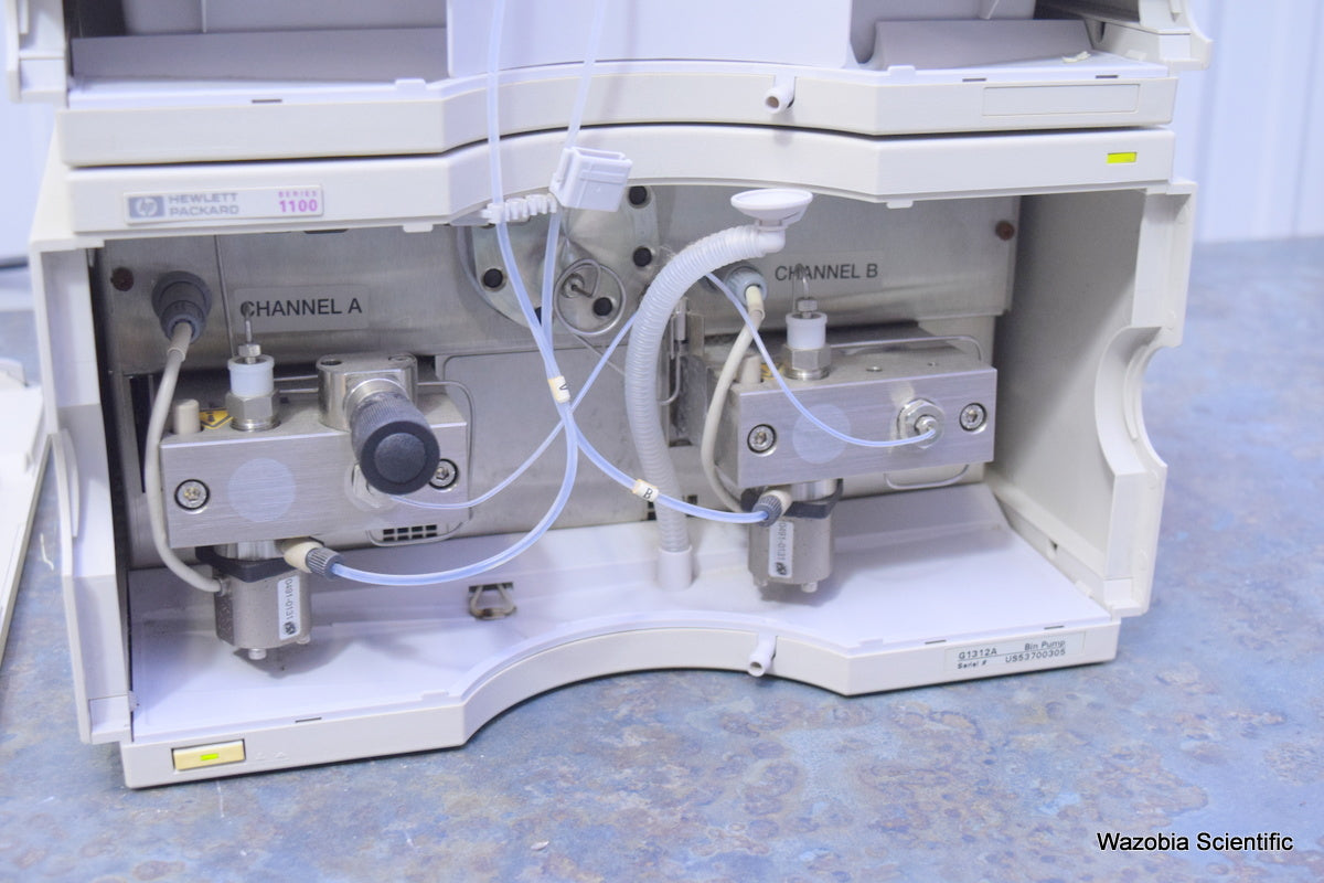 AGILENT HP 1100 SERIES HPLC G1312A BINARY PUMP AND SAMPLE TRAY