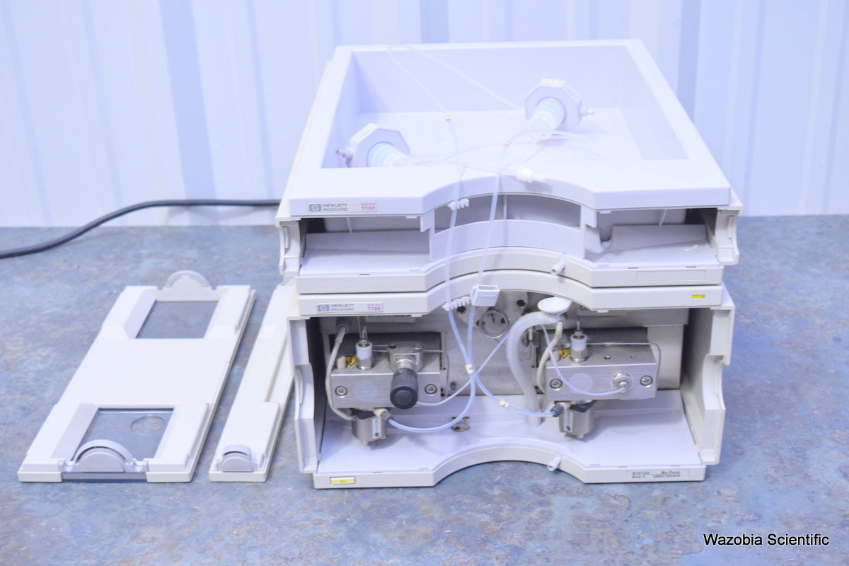 AGILENT HP 1100 SERIES HPLC G1312A BINARY PUMP AND SAMPLE TRAY