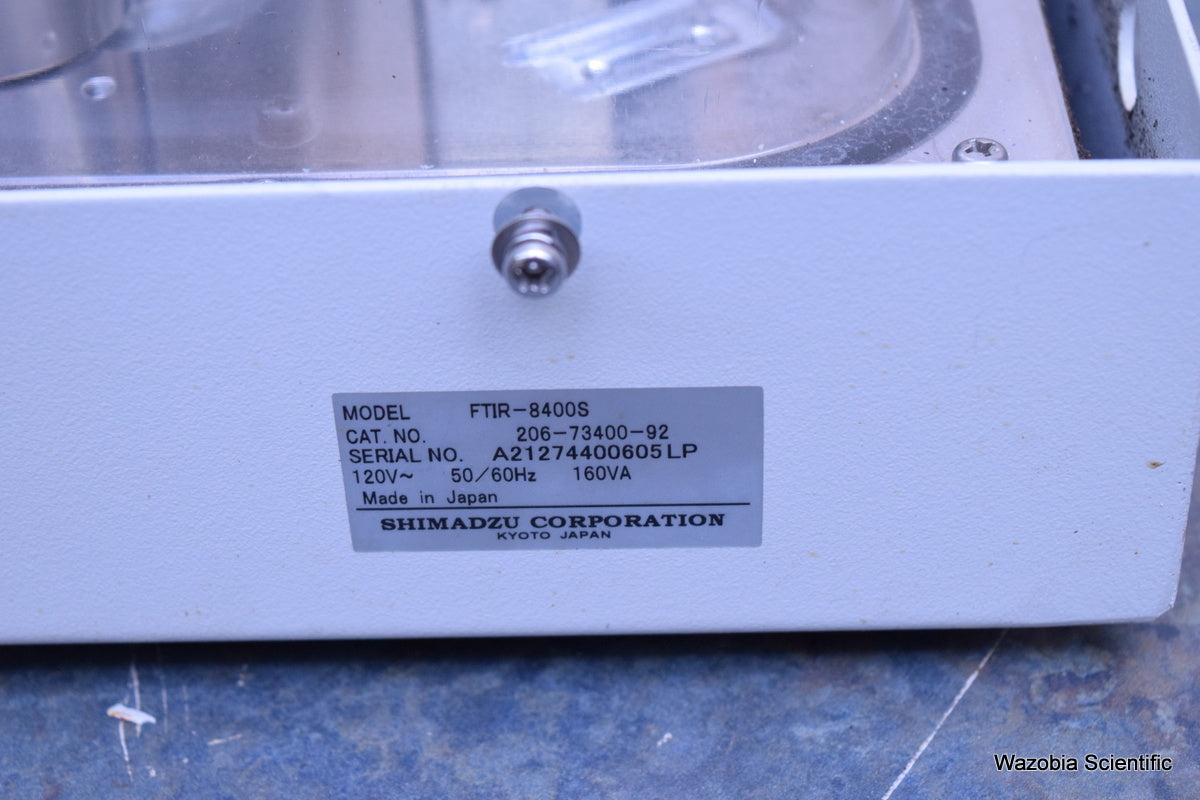 SHIMADZU FTIR 8400S INFRARED SPECTROMETER