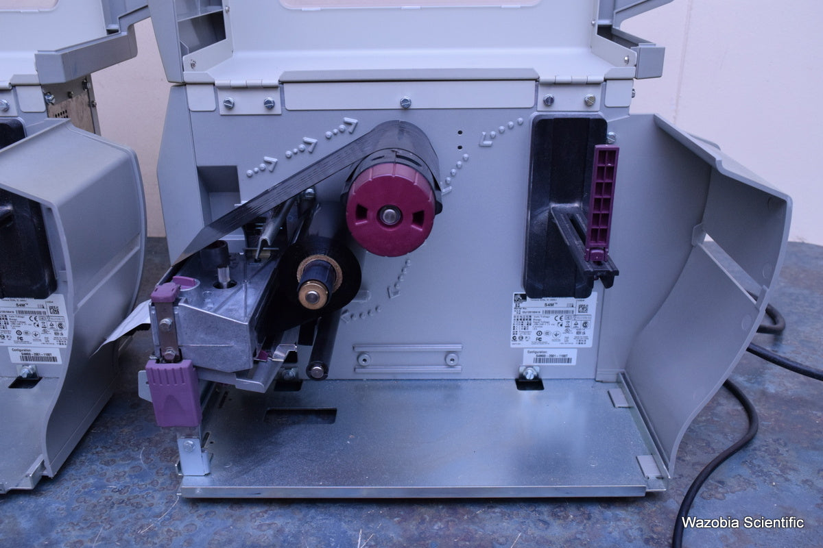 2 ZEBRA STRPE S4M THERMAL LABEL PRINTER S4M00-2001-1100T