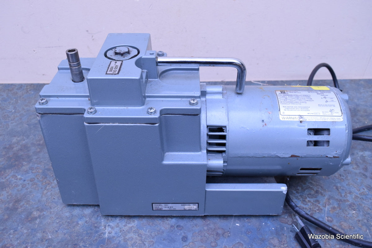 GAST VACUUM PUMP 5BA-1-G482X 1/3HP 1725 RPM EMERSON CA55NXCRJ-1776 G482X