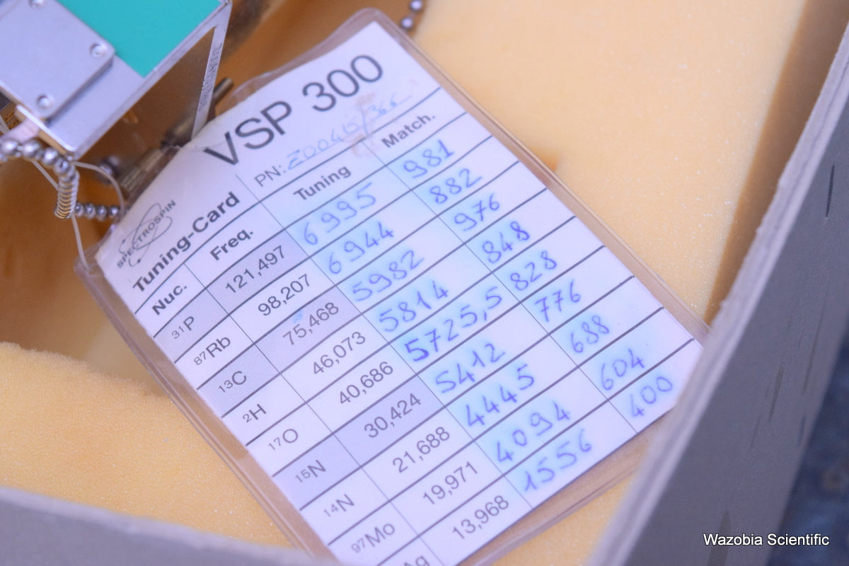 BRUKER SPECTROSPIN VSP 300 STANDARD SOLUTION ROOM TEMPERATURE NMR PROBE
