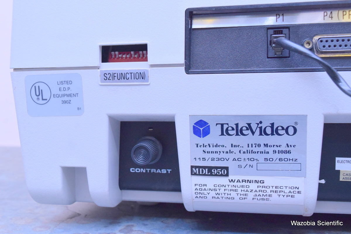 TELEVIDEO 950 VIDEO DISPLAY TERMINAL OPERATOR WITH SOFT COPY PDF MANUAL