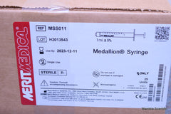 MERIT MEDICAL SYSTEMS MEDALLION SYRINGE MSS011 1ML 25 UNITS