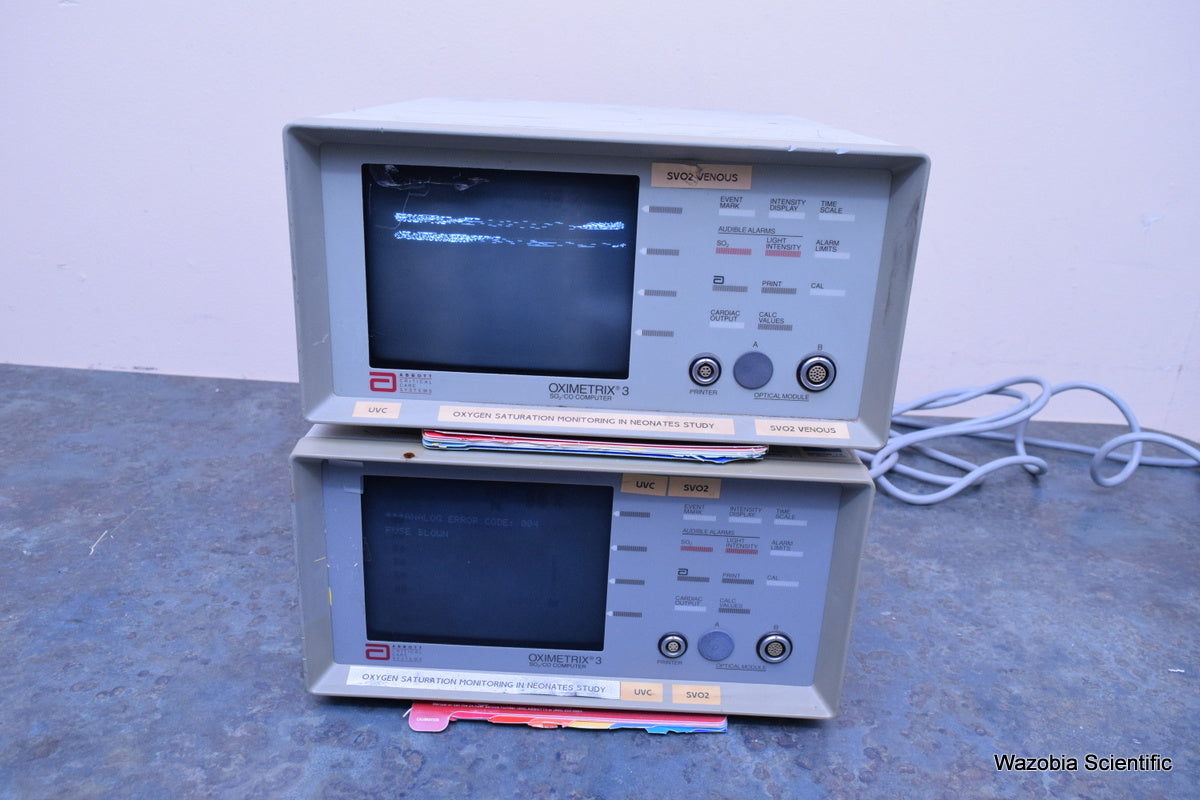 ABBOTT CRITICAL CARE SYSTEMS OXIMETRIX 3 SO2/CO COMPUTER