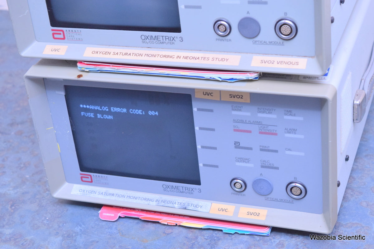 ABBOTT CRITICAL CARE SYSTEMS OXIMETRIX 3 SO2/CO COMPUTER