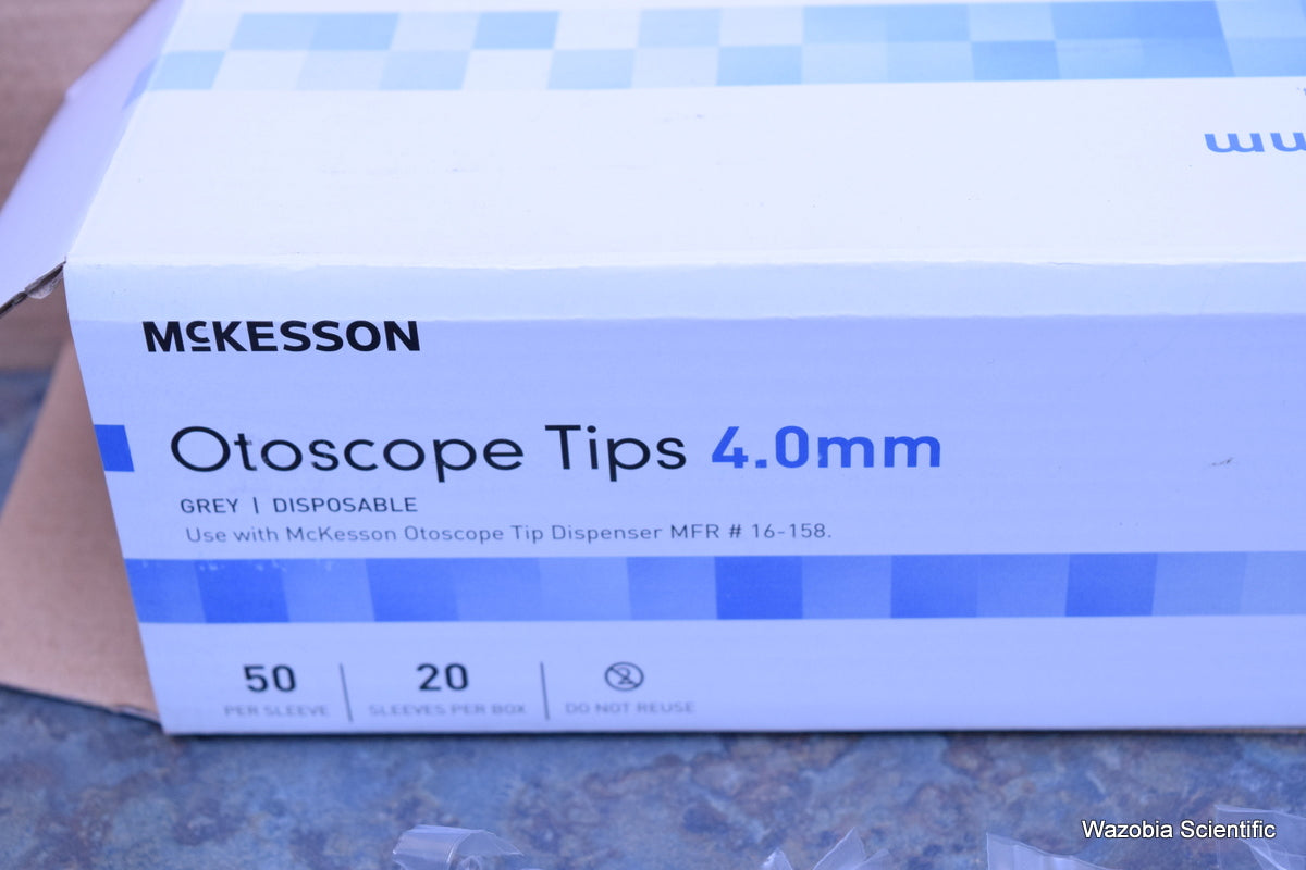 MCKESSON OTOSCOPE TIPS 4.0 MM 16-157 FOR USE WITH DISPENSER 16-158 1000/BOX