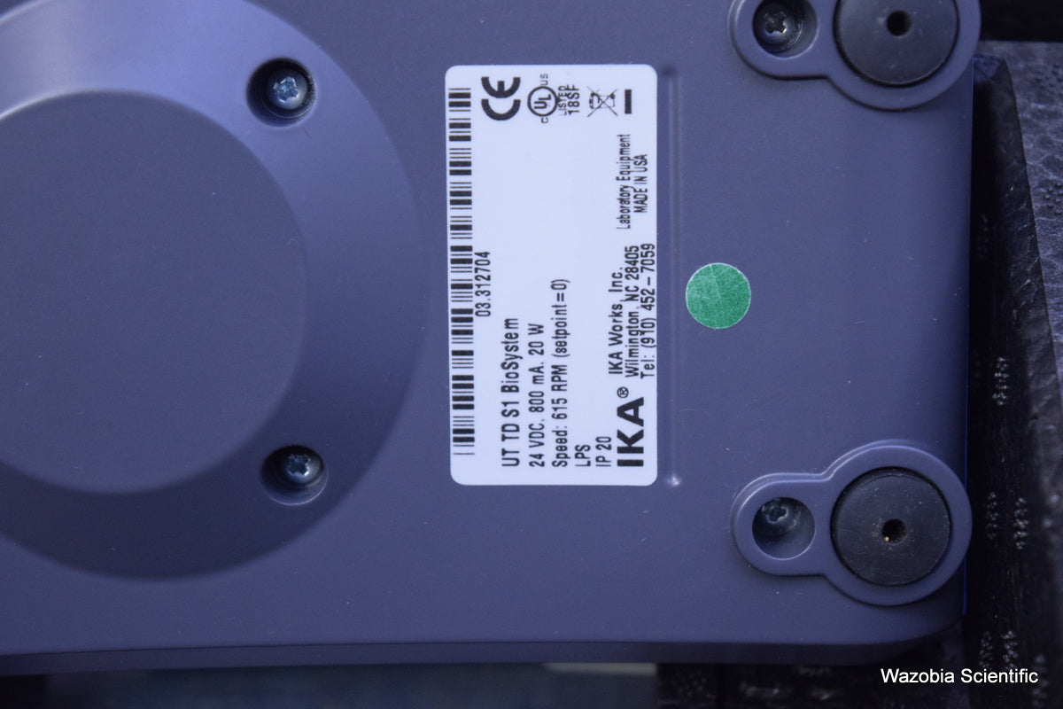 IKA WORKS ULTRA TURRAX TUBE DRIVE KIT UT TD S1 BIOSYSTEM