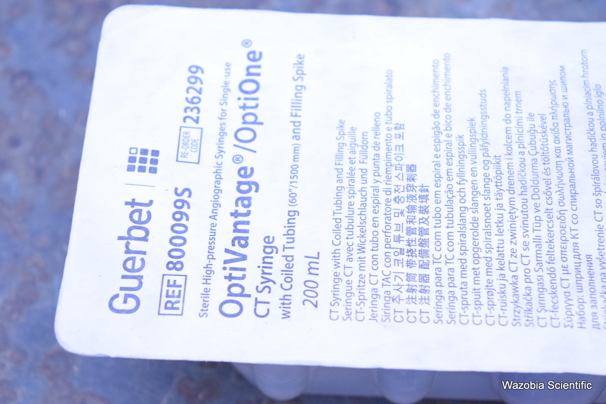 LIEBEL GUERBET OPTIVANTAGE OPTIONE CT SYRINGE WITH COILED TUBING 800099S 60" 1PC