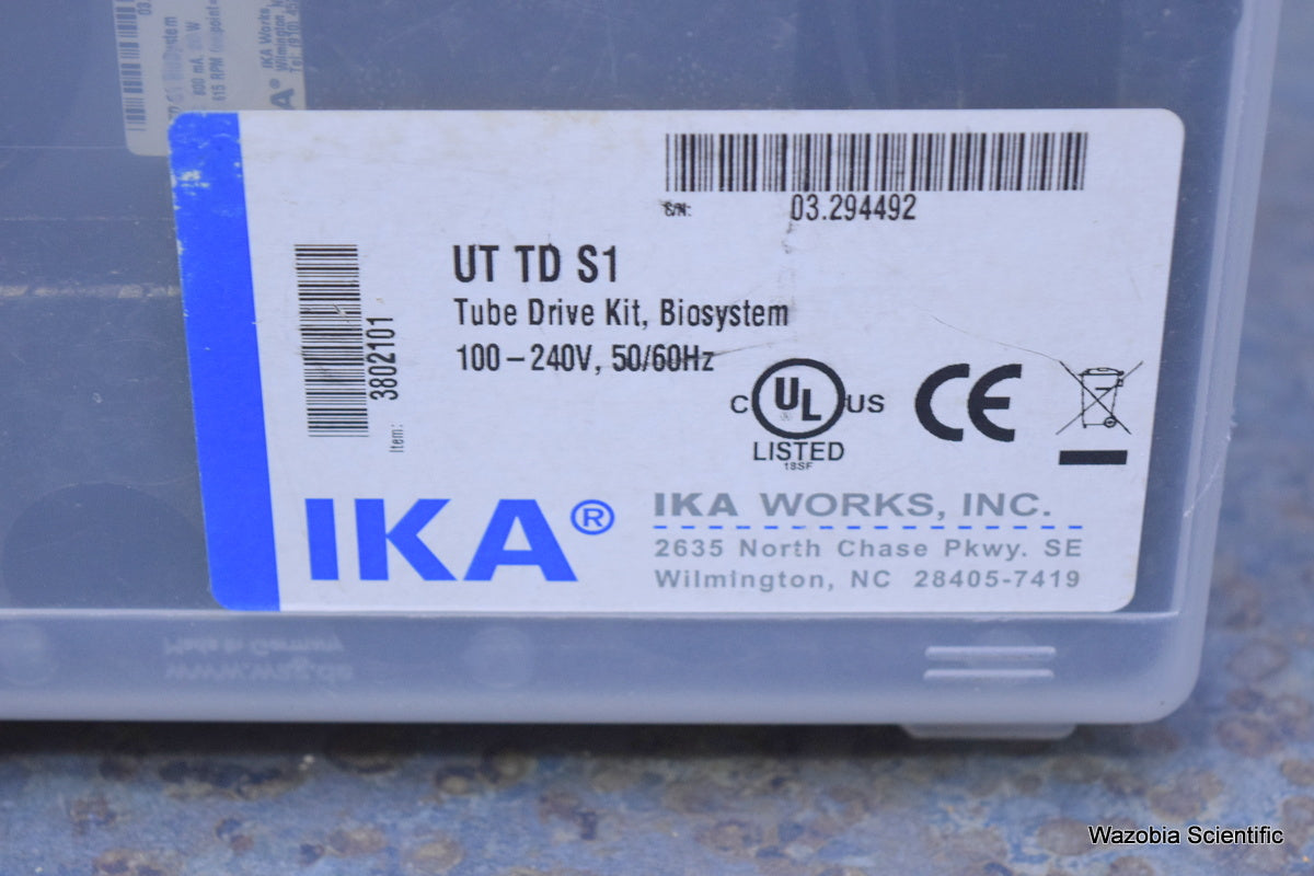IKA WORKS ULTRA TURRAX TUBE DRIVE KIT UT TD S1 BIOSYSTEM