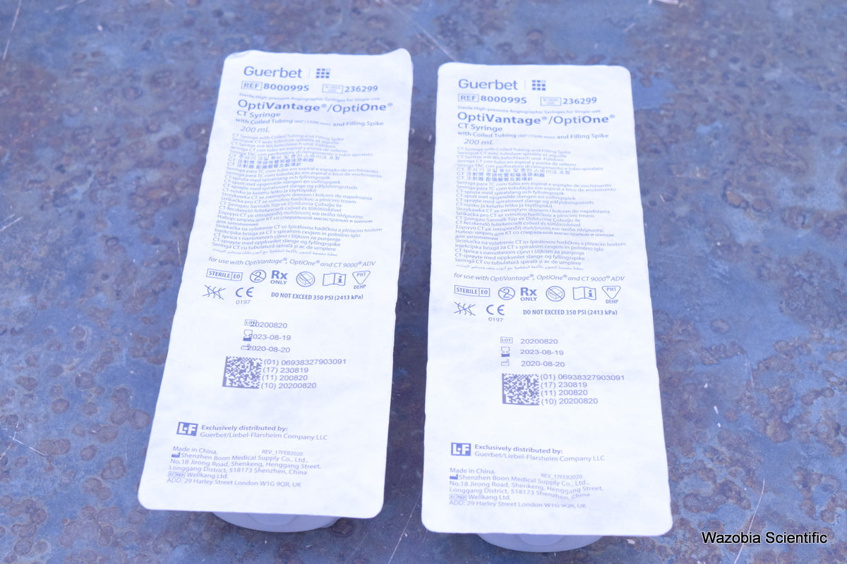 LIEBEL GUERBET OPTIVANTAGE OPTIONE CT SYRINGE WITH COILED TUBING 800099S 60" 1PC