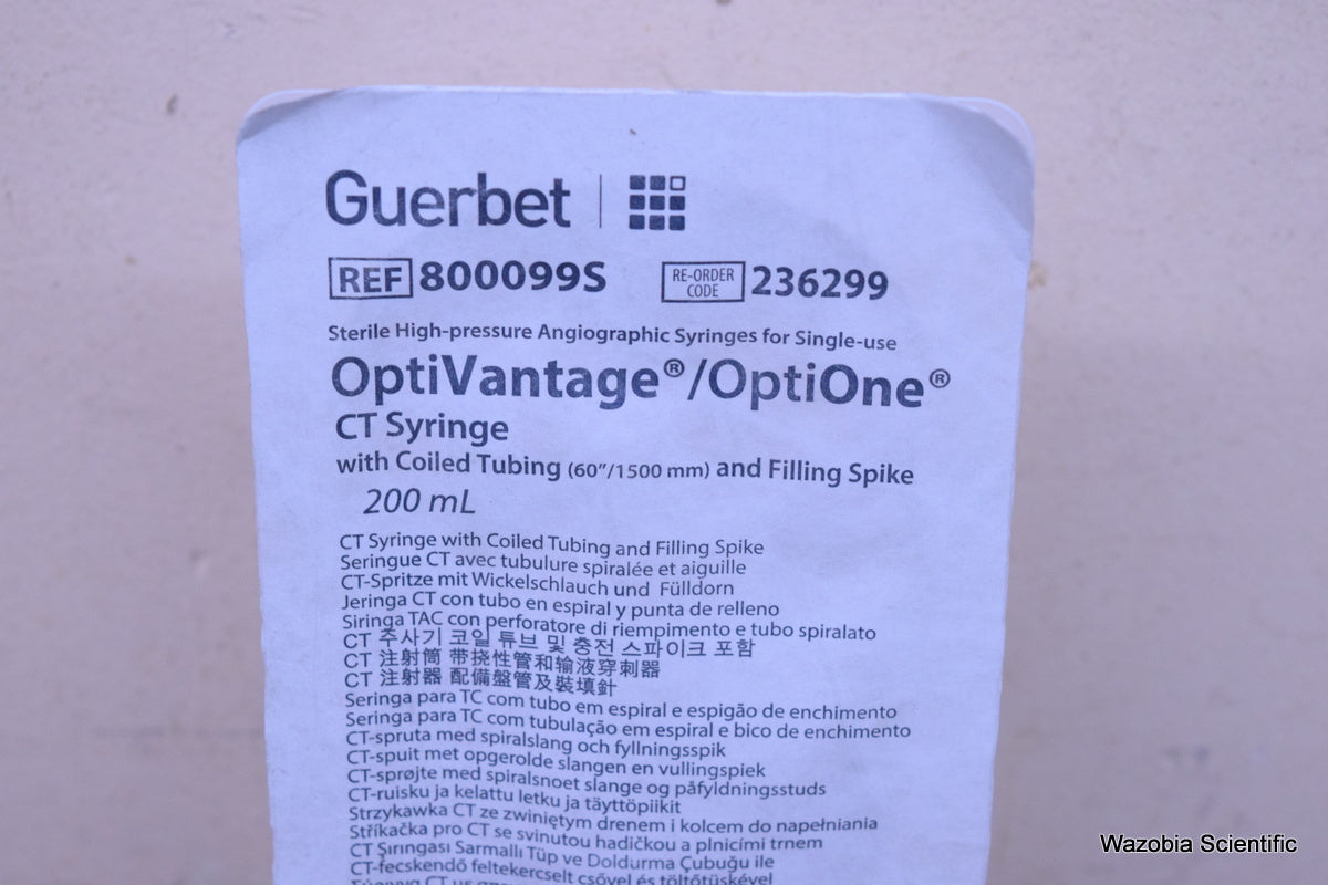 LIEBEL GUERBET OPTIVANTAGE OPTIONE CT SYRINGE WITH COILED TUBING 800099S 60" 1PC