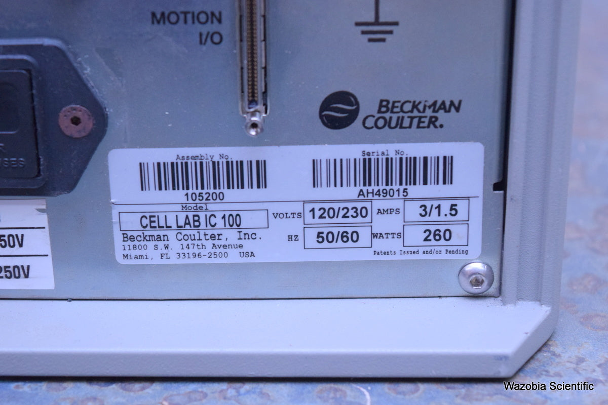 BECKMAN COULTER CELL LAB IC100 IC 100 IMAGE CYCTOMETER CONTROLLER