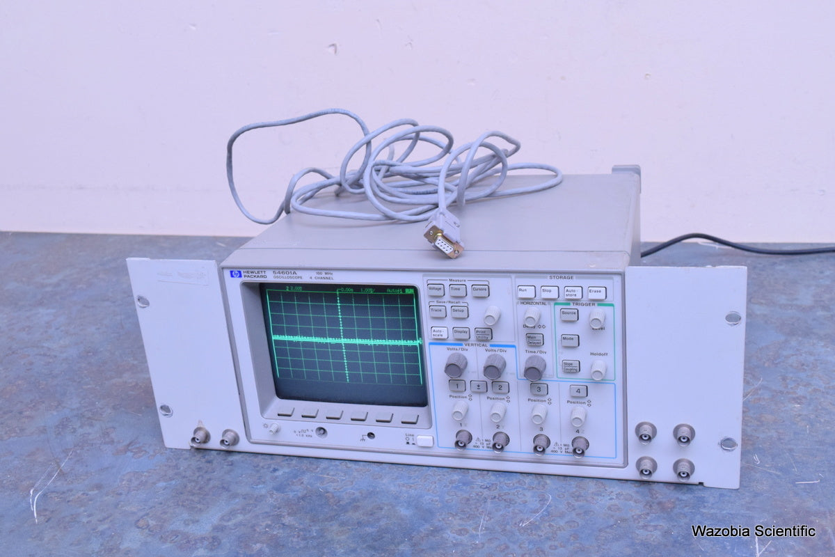 HP HEWLETT PACKARD 54601A OSCILLOSCOPE 100 MHZ 4 CHANNEL WITH 54658A MEASUREMENT