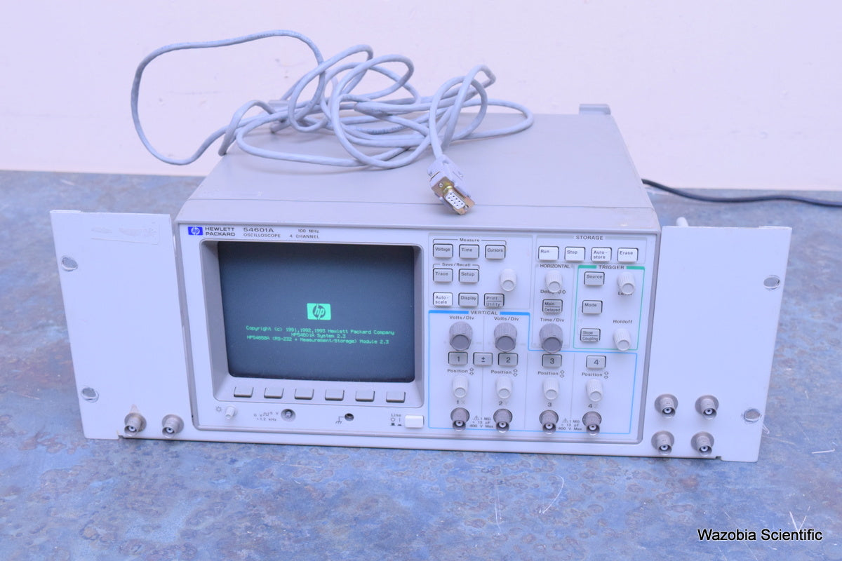 HP HEWLETT PACKARD 54601A OSCILLOSCOPE 100 MHZ 4 CHANNEL WITH 54658A MEASUREMENT