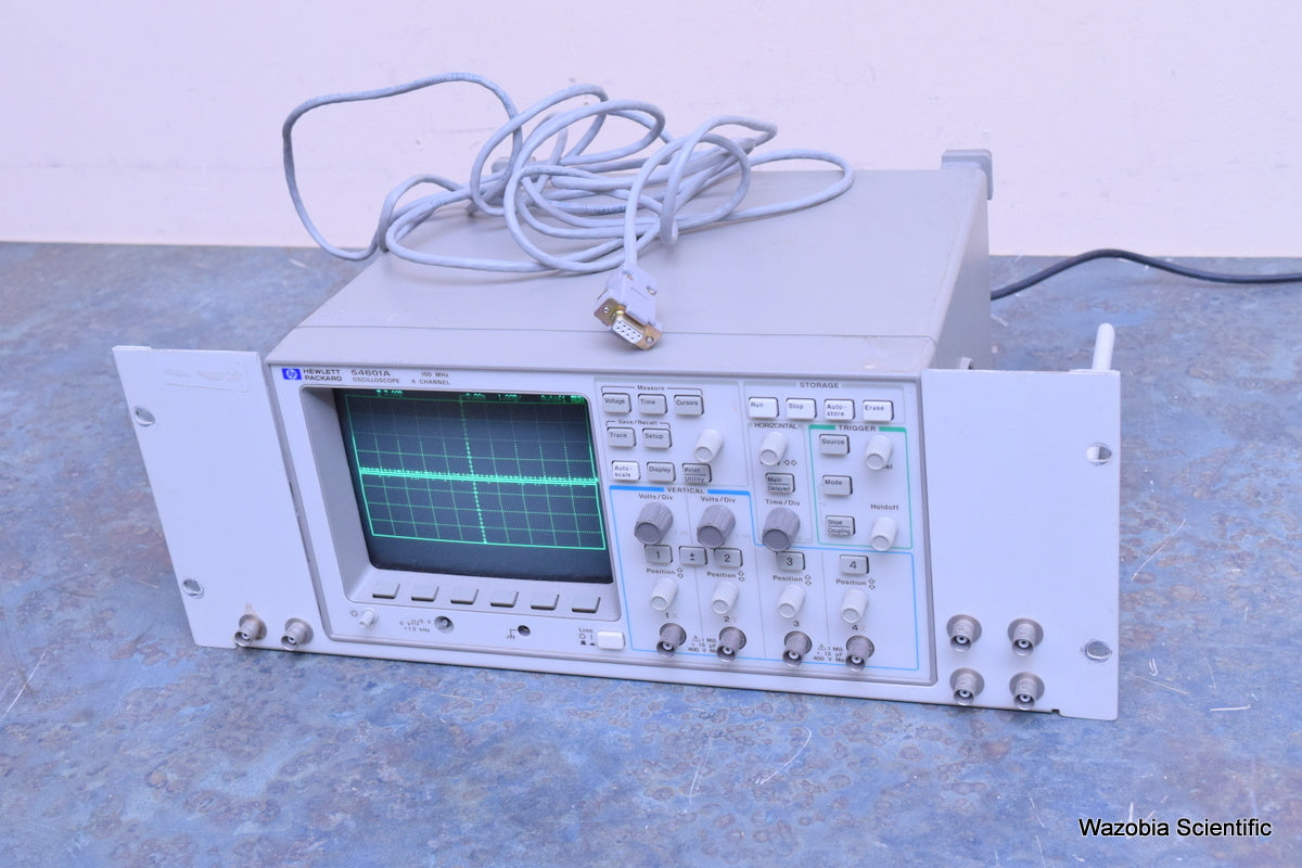 HP HEWLETT PACKARD 54601A OSCILLOSCOPE 100 MHZ 4 CHANNEL WITH 54658A MEASUREMENT