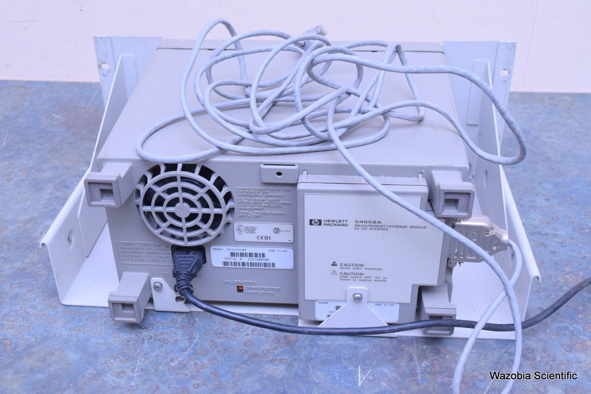 HP HEWLETT PACKARD 54601A OSCILLOSCOPE 100 MHZ 4 CHANNEL WITH 54658A MEASUREMENT