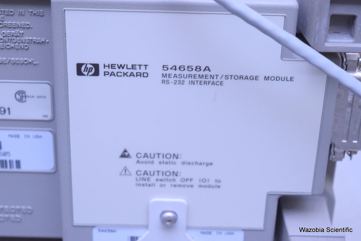 HP HEWLETT PACKARD 54601A OSCILLOSCOPE 100 MHZ 4 CHANNEL WITH 54658A MEASUREMENT