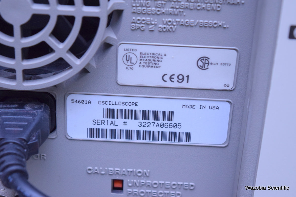 HP HEWLETT PACKARD 54601A OSCILLOSCOPE 100 MHZ 4 CHANNEL WITH 54658A MEASUREMENT